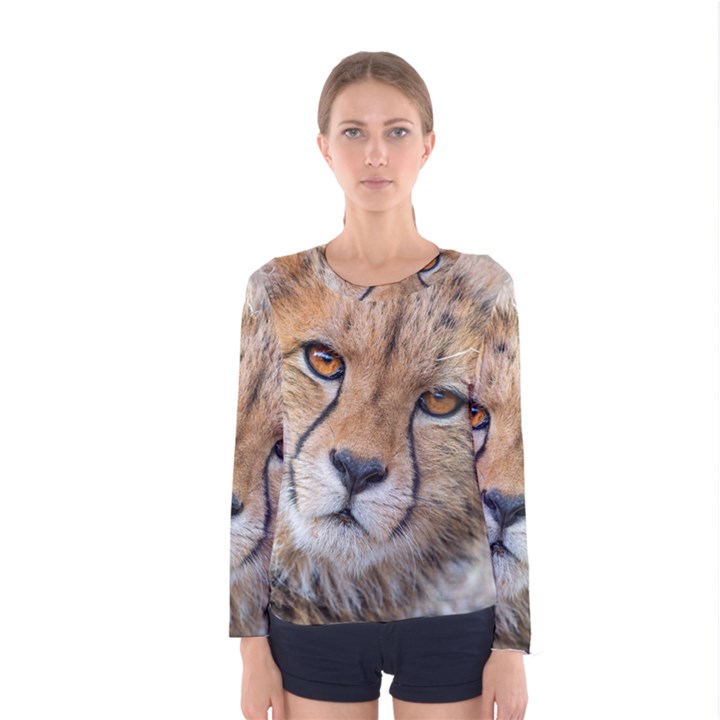 LEOPARD LAYING DOWN Women s Long Sleeve T-shirts