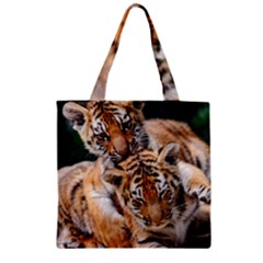 Baby Tigers Zipper Grocery Tote Bags