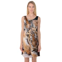 Baby Tigers Sleeveless Satin Nightdresses