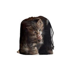 Talk To The Paw Drawstring Pouches (medium)  by trendistuff