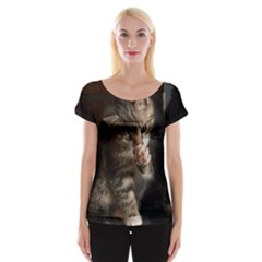 Talk To The Paw Women s Cap Sleeve Top