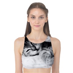 Sleepy Kitty Tank Bikini Top