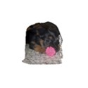 PUPPY WITH A CHEW TOY Drawstring Pouches (Small)  View1