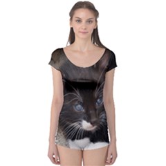 Kitty In A Corner Short Sleeve Leotard by trendistuff