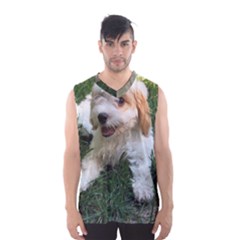 Cute Cavapoo Puppy Men s Basketball Tank Top by trendistuff