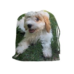 Cute Cavapoo Puppy Drawstring Pouches (extra Large)