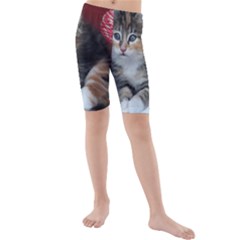 Comfy Kitty Kid s Mid Length Swim Shorts