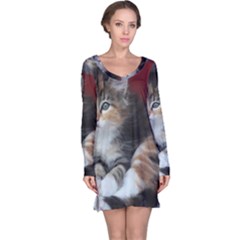 Comfy Kitty Long Sleeve Nightdresses