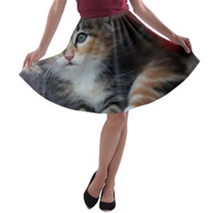 Comfy Kitty A-line Skater Skirt