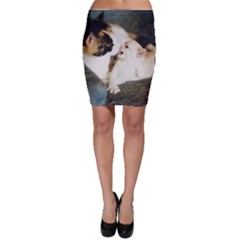 Calico Cat And White Kitty Bodycon Skirts