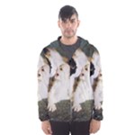 CALICO CAT AND WHITE KITTY Hooded Wind Breaker (Men)