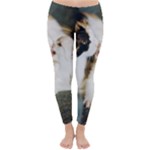 CALICO CAT AND WHITE KITTY Winter Leggings 