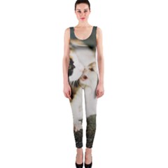 Calico Cat And White Kitty Onepiece Catsuits