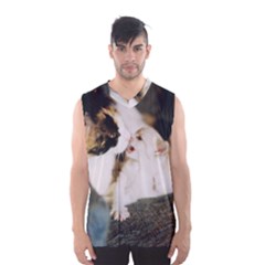 Calico Cat And White Kitty Men s Basketball Tank Top by trendistuff