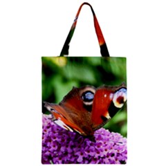 Peacock Butterfly Zipper Classic Tote Bags