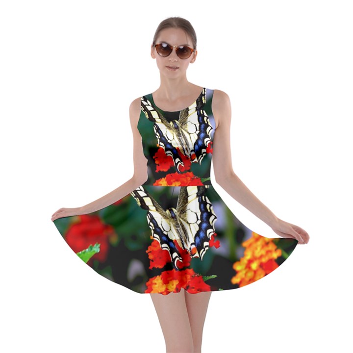 BUTTERFLY FLOWERS 1 Skater Dresses