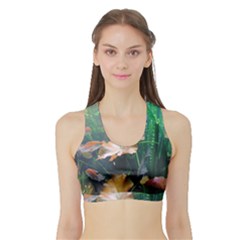 Marine Life Women s Sports Bra With Border