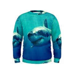 Great White Shark 1 Boys  Sweatshirts by trendistuff