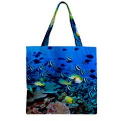 Fr Frigate Shoals Zipper Grocery Tote Bags