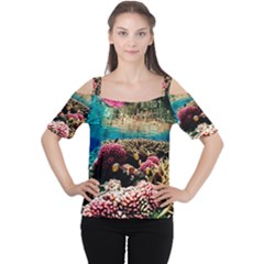 Coral Reefs 1 Women s Cutout Shoulder Tee