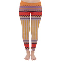 Stripes And Chevrons Winter Leggings