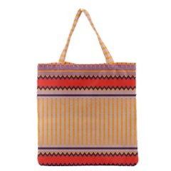 Stripes And Chevrons Grocery Tote Bag by LalyLauraFLM