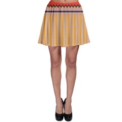 Stripes And Chevrons Skater Skirt by LalyLauraFLM