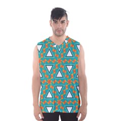 Triangles And Other Shapes Pattern Men s Basketball Tank Top