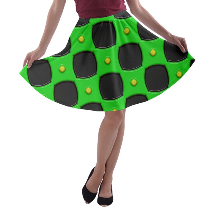 Black holes A-line Skater Skirt