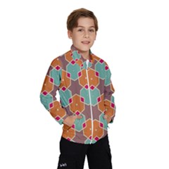 Stars And Honeycombs Pattern Wind Breaker (kids)