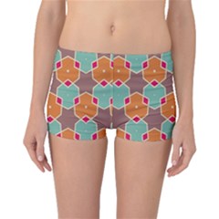 Stars And Honeycombs Pattern Boyleg Bikini Bottoms