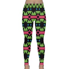 Shapes On A Black Background Pattern Yoga Leggings