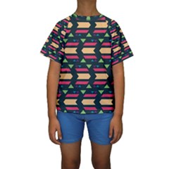 Triangles And Other Shapes  Kid s Short Sleeve Swimwear