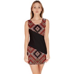 Modern Baroque Seamless Check Pattern Bodycon Dresses