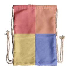 4 Squares Large Drawstring Bag