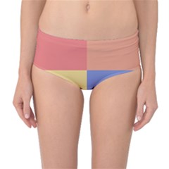 4 Squares Mid-waist Bikini Bottoms by LalyLauraFLM