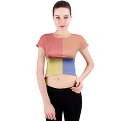 4 Squares Crew Neck Crop Top