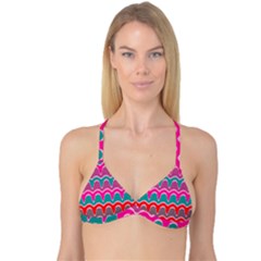 Waves Pattern Reversible Tri Bikini Top