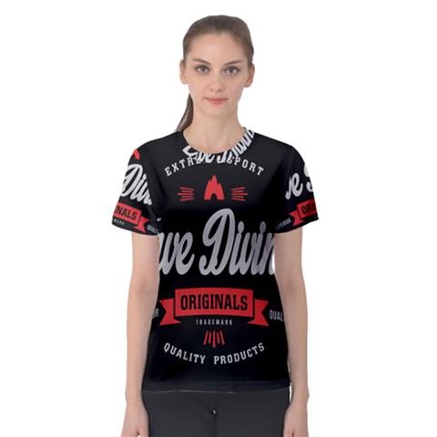 Cave Diving Extreme Sport Women s Sport Mesh Tees by ExtremeSport