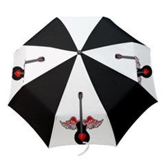 Flying Heart Guitar Folding Umbrellas