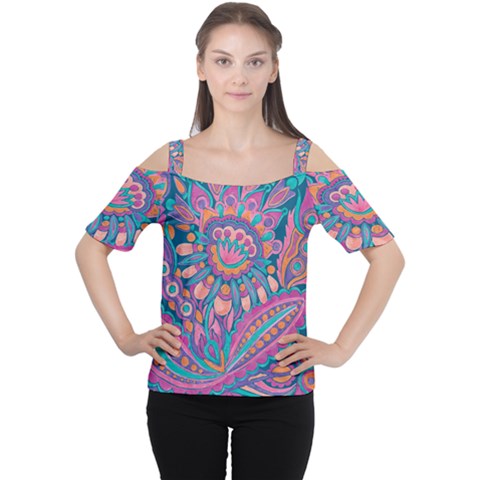 Tribal6 Women s Cutout Shoulder Tee by walala