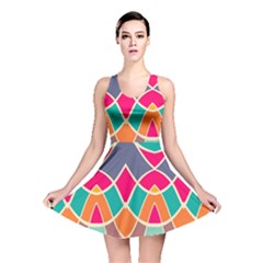 Wavy Design Reversible Skater Dress