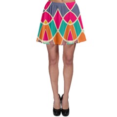 Wavy Design Skater Skirt