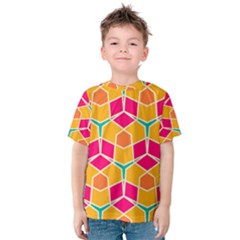 Shapes in retro colors pattern Kid s Cotton Tee