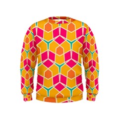 Shapes in retro colors pattern  Kid s Sweatshirt