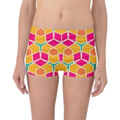 Shapes in retro colors pattern Boyleg Bikini Bottoms