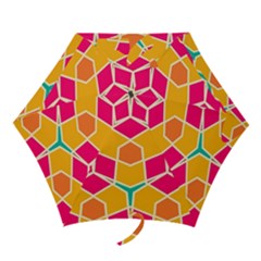 Shapes in retro colors pattern Umbrella