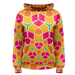 Shapes in retro colors pattern Women s Pullover Hoodie