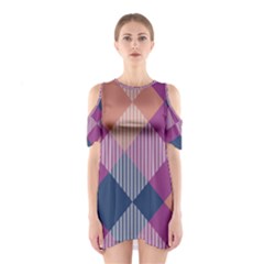 Argyle Variation Women s Cutout Shoulder Dress