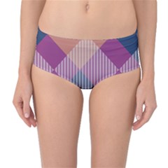 Argyle Variation Mid-waist Bikini Bottoms